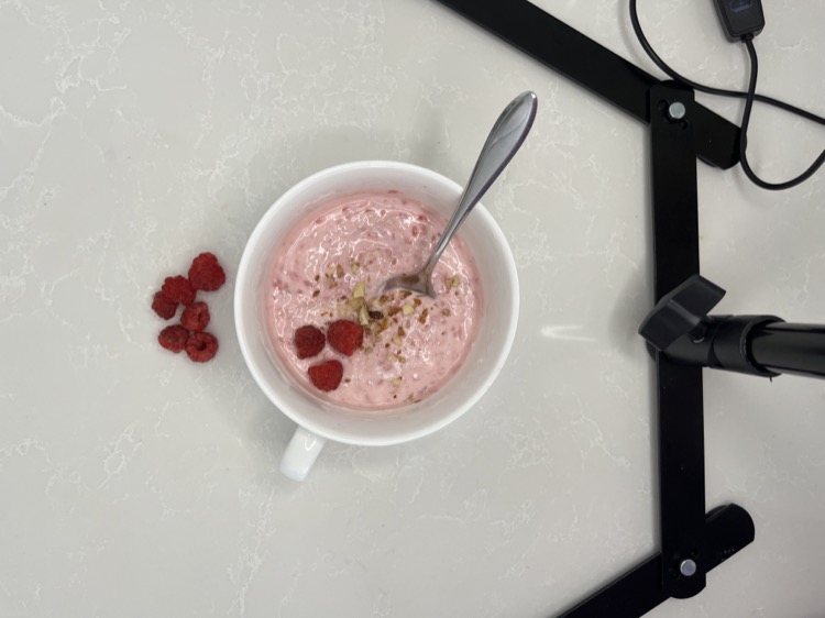 Almond and Red Berry Yogurt — baby-led weaning recipe served for a 9-month-old baby