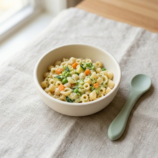 Baby Pasta Primavera — baby-led weaning recipe for 12+ months