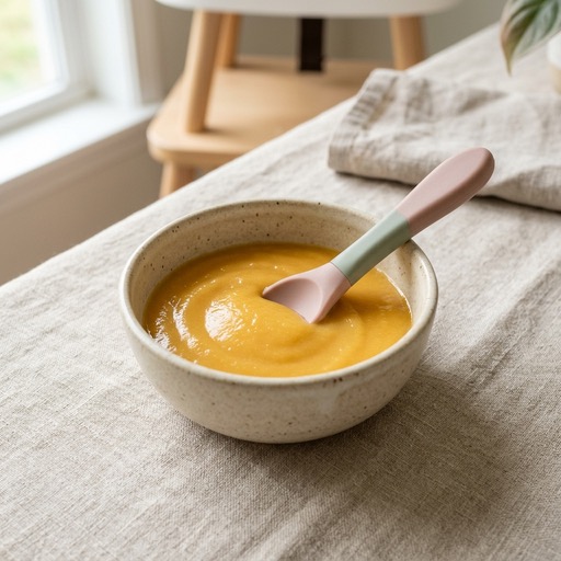 مزيج الخوخ والمانجو — baby-led weaning recipe for 6+ months