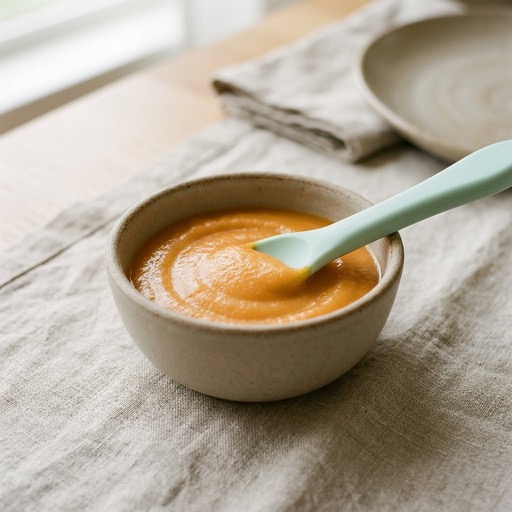 Peach & Sweet Potato Combo — baby-led weaning recipe for 6+ months