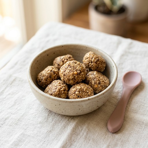 Peanut Butter Oat Balls — baby-led weaning recipe for 6+ months