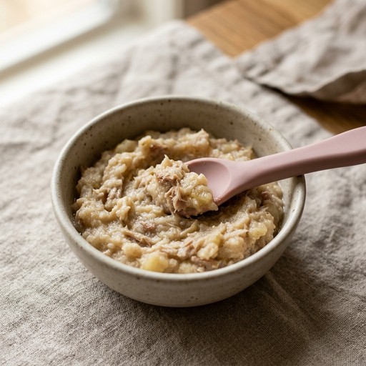 Svin & Pæremos — baby-led weaning recipe for 6+ months