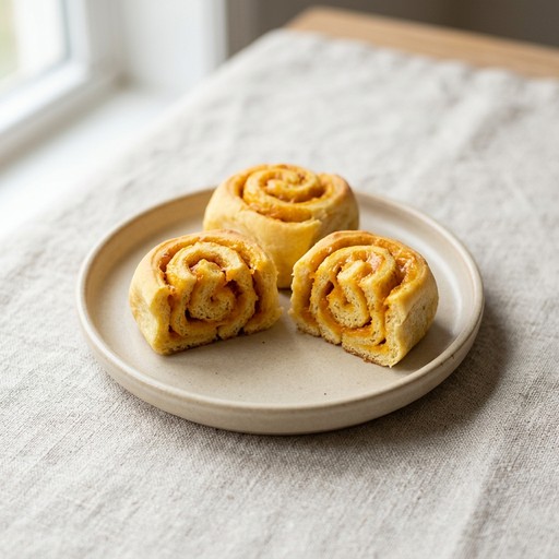 Pumpkin & Cheese Scrolls — baby-led weaning recipe for 9+ months