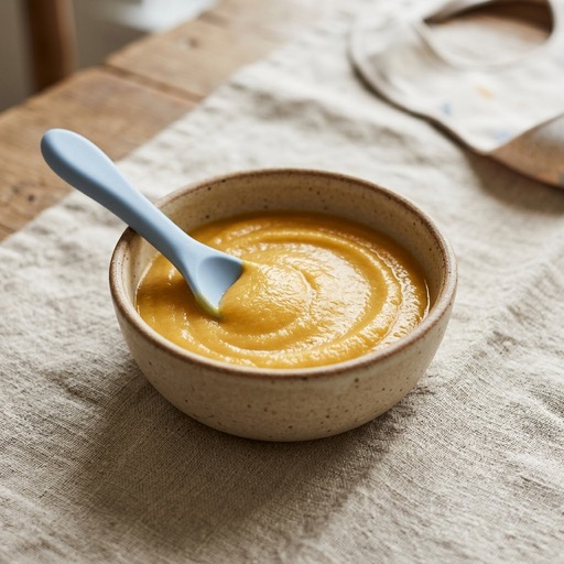 مزيج اليقطين والجزر الأبيض — baby-led weaning recipe for 6+ months