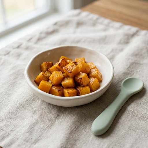 Roasted Butternut Squash Cubes — baby-led weaning recipe for 6+ months