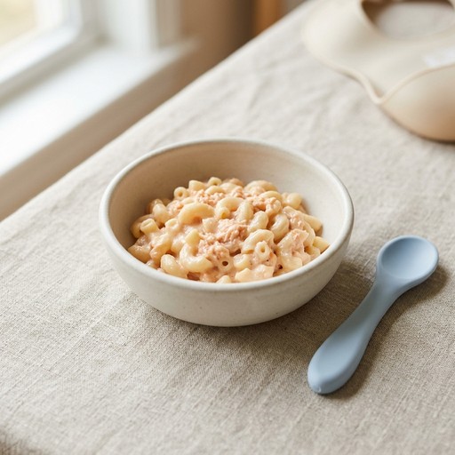 Creamy Salmon Pasta — baby-led weaning recipe for 12+ months