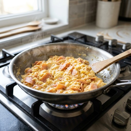 Scrambled Eggs with Smoked Salmon — photo 1