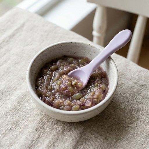 هريس العنب الخالي من البذور — baby-led weaning recipe for 9+ months