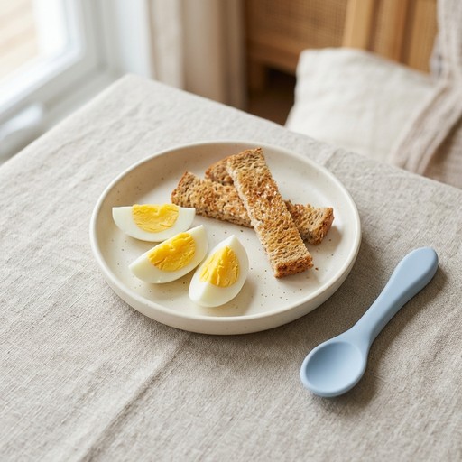 Soft Boiled Egg with Toast Soldiers — baby-led weaning recipe for 9+ months