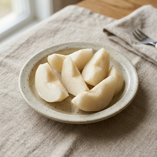 Soft Pear Wedges — baby-led weaning recipe for 6+ months