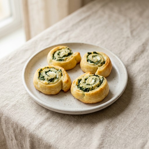 Spinach & Cheese Pinwheels — baby-led weaning recipe for 9+ months