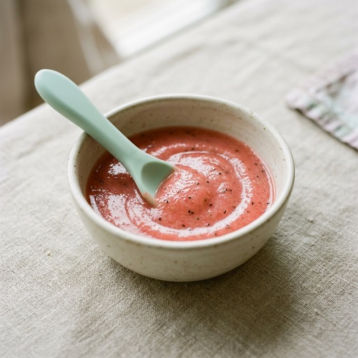 مزيج الفراولة والكيوي — baby-led weaning recipe for 9+ months