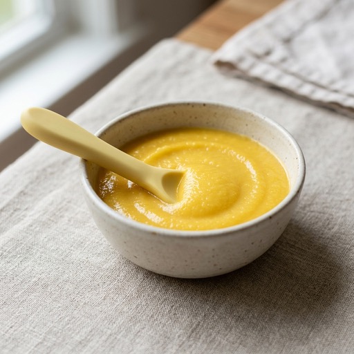 بوريه الذرة الحلوة — baby-led weaning recipe for 6+ months