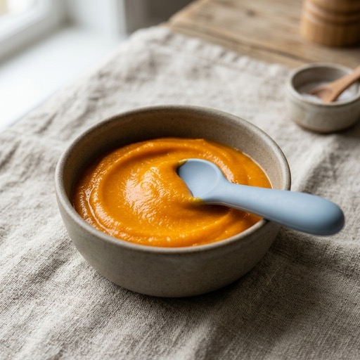بوريه البطاطا الحلوة — baby-led weaning recipe for 6+ months