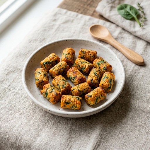 Sweet Potato & Spinach Tots — baby-led weaning recipe for 9+ months