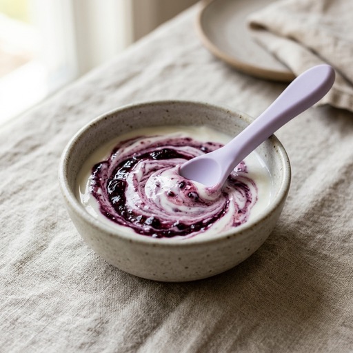 Yogurt & Blackberry — baby-led weaning recipe for 6+ months