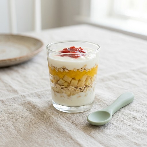 Yogurt & Oat Parfait — baby-led weaning recipe for 9+ months