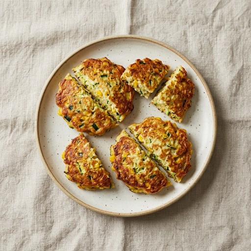 Zucchini & Corn Fritters — baby-led weaning recipe for 9+ months