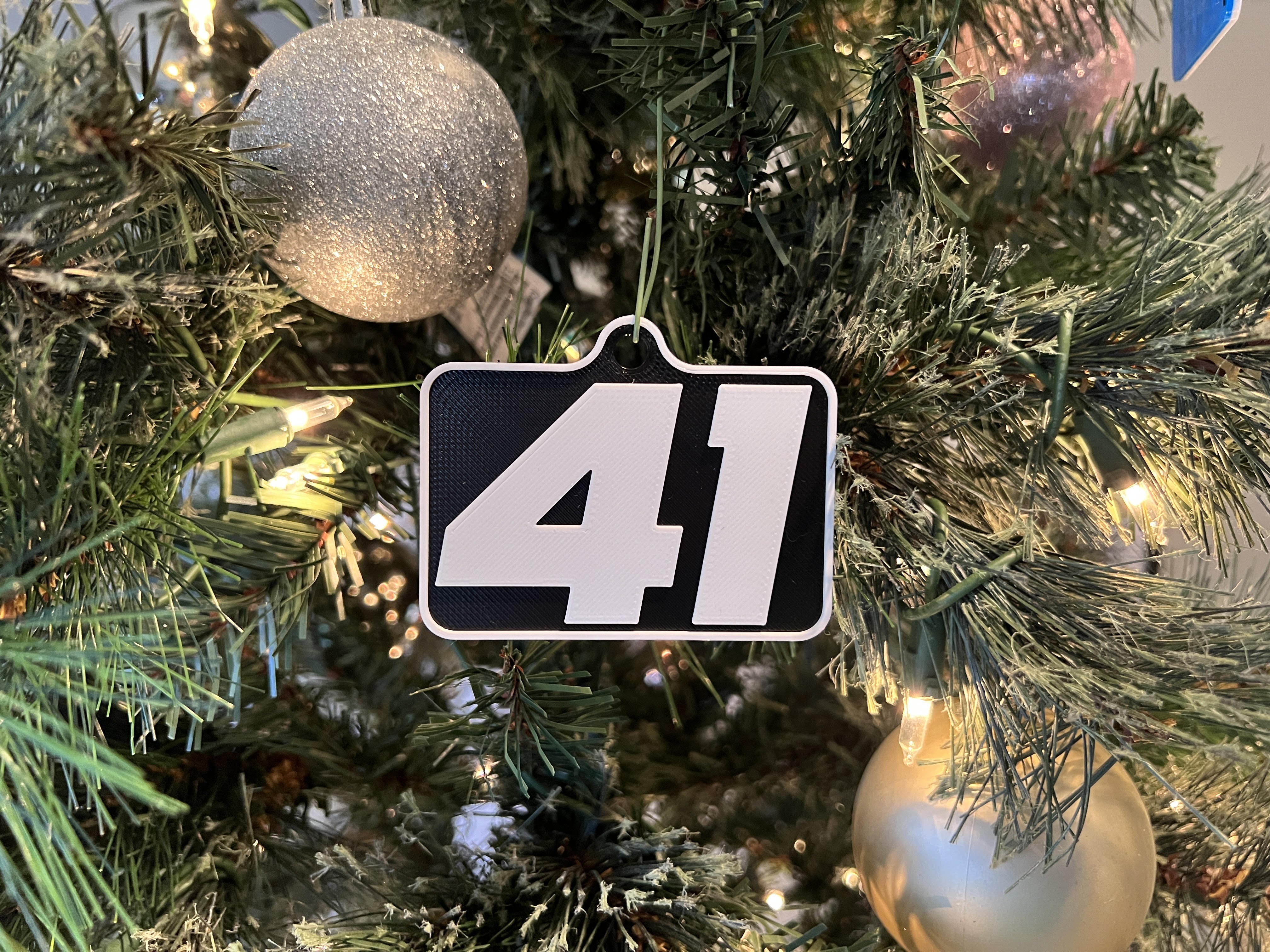 Number Plate Christmas Ornament