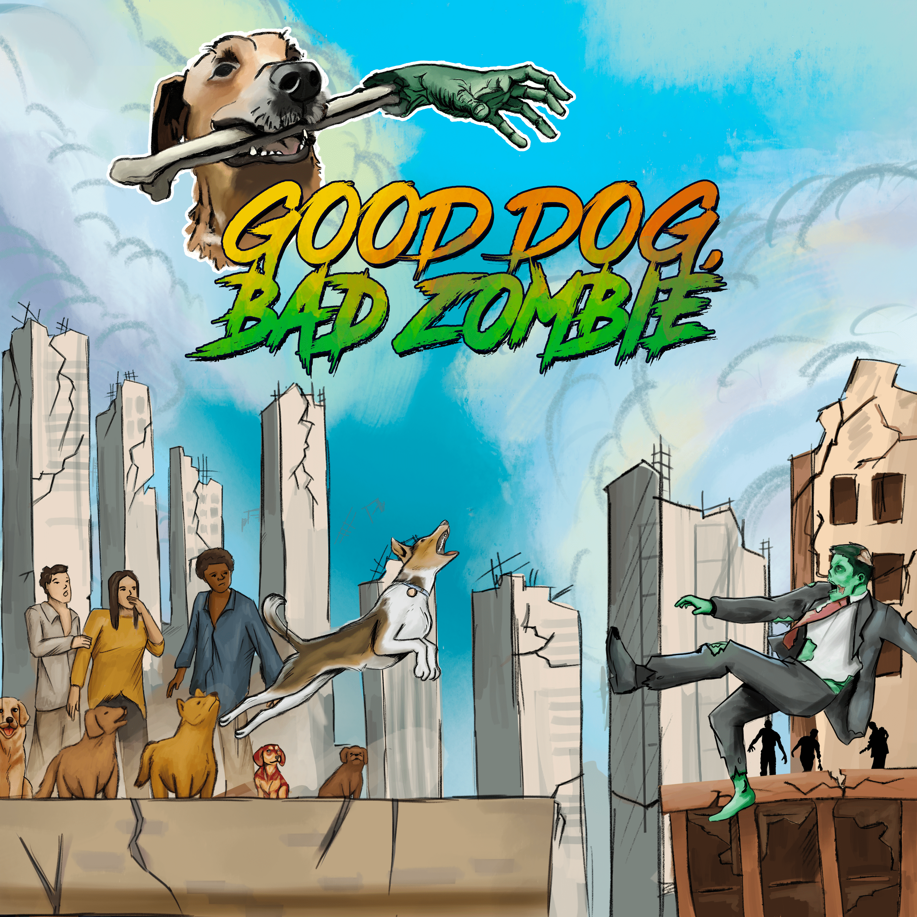 Main image of Good Dog, Bad Zombie (Second Edition) board game