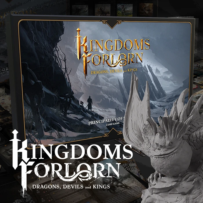 Main image of Kingdoms Forlorn: Dragons, Devils and Kings board game