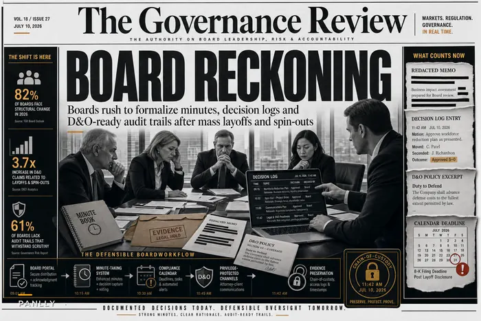 Board Playbook for Mass Layoffs and Spin‑Outs: Meeting Records, Decision Logs and D&O Readiness