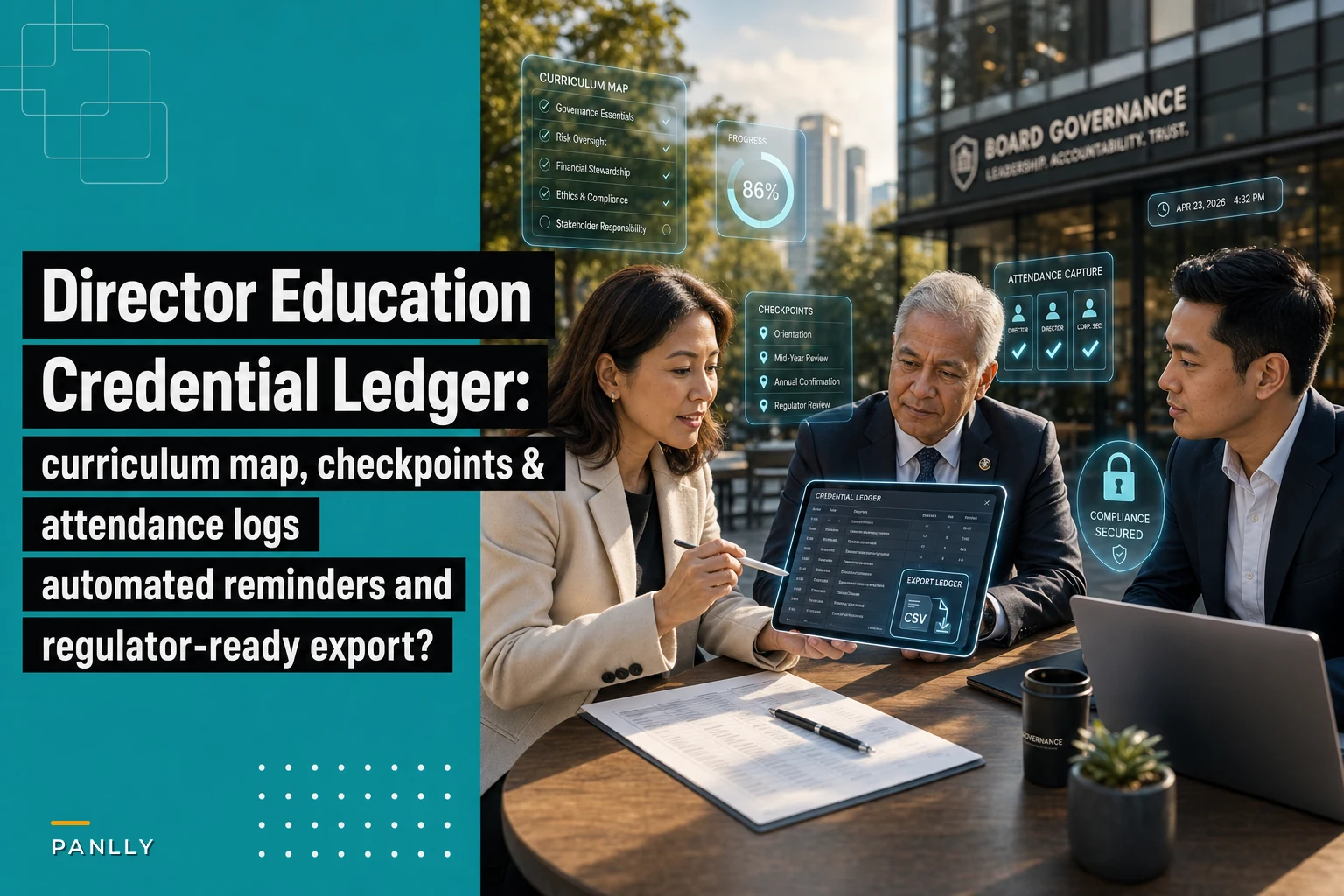 Director continuing education: a credential-tracking workflow and exportable ledger for regulators