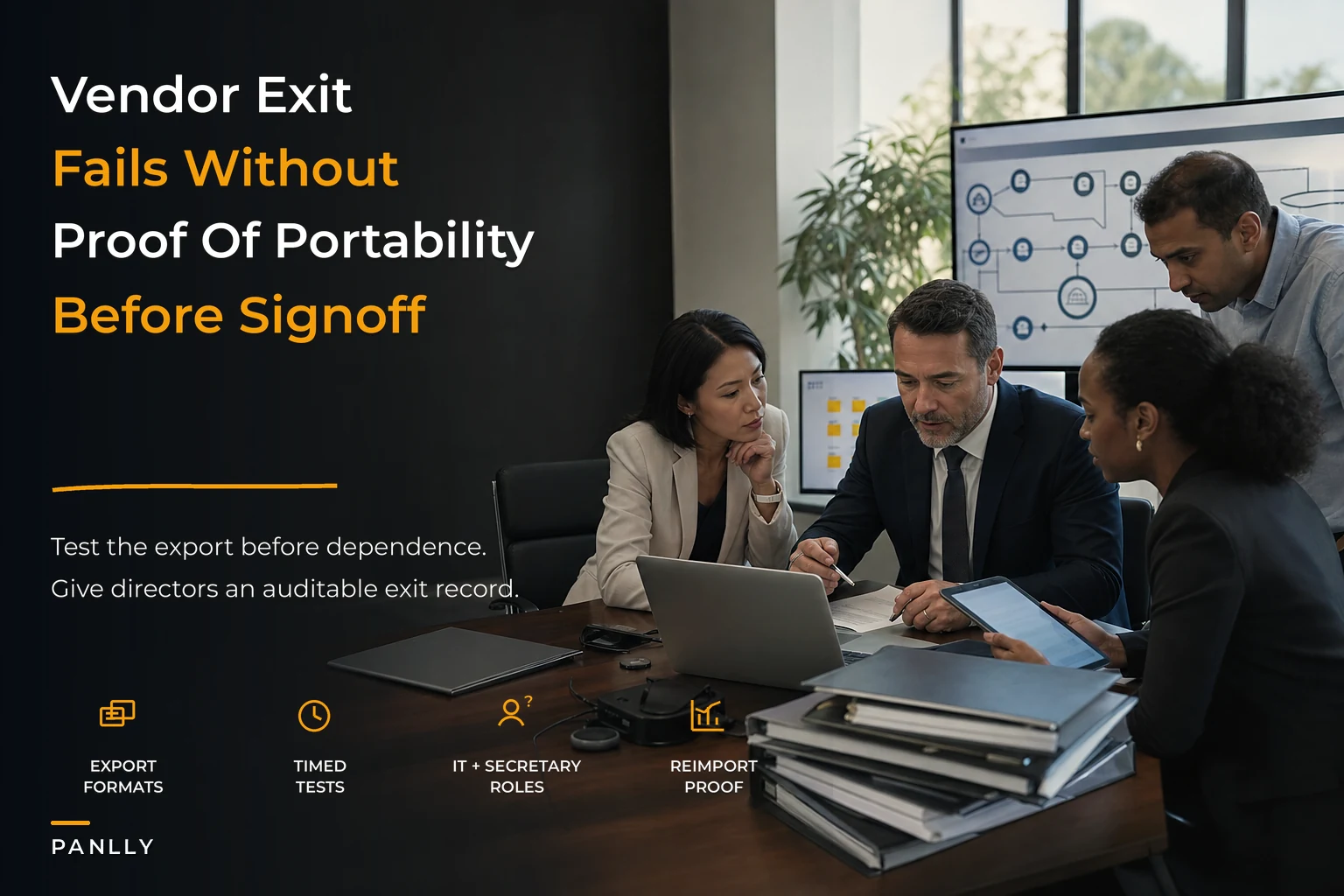 Governance-tech procurement checklist for board oversight and exit