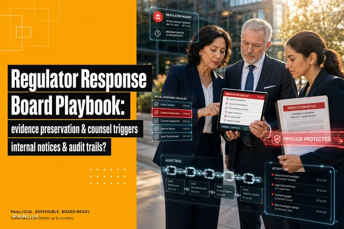 Handle regulator inquiries without scrambling: a board playbook for evidence preservation, counsel triggers and internal notices