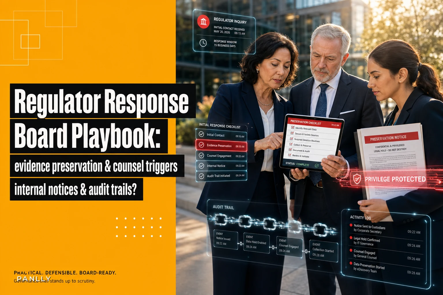 Handle Regulator Inquiries Without Scrambling: A Board Playbook for Evidence Preservation, Counsel Triggers and Internal Notices