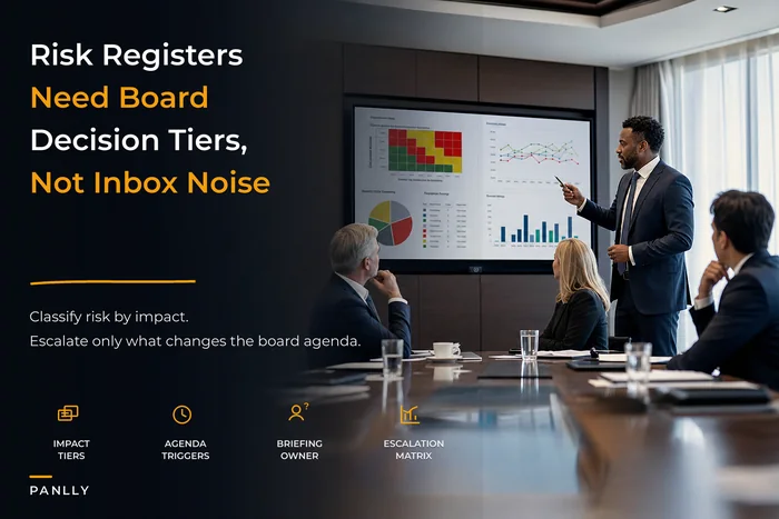 Operational enterprise risk oversight: map the risk register to board agendas, tolerances and escalation triggers