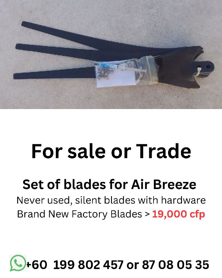 Set of blades for Airbreeze windgenerator