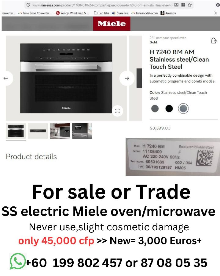 Miele oven microwave