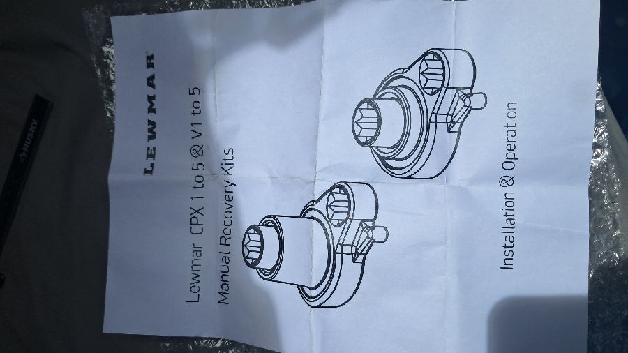 Lewmar CPX 1-5 manual recovery kit — photo 4