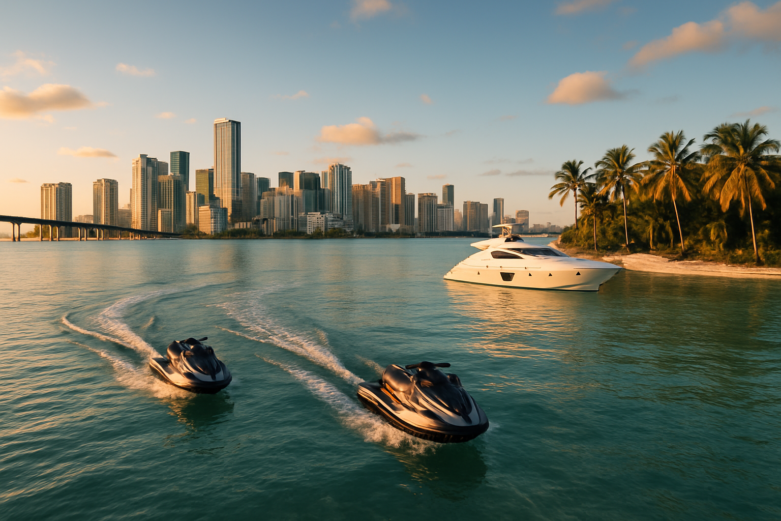 Jet Skiing the Rickenbacker Causeway