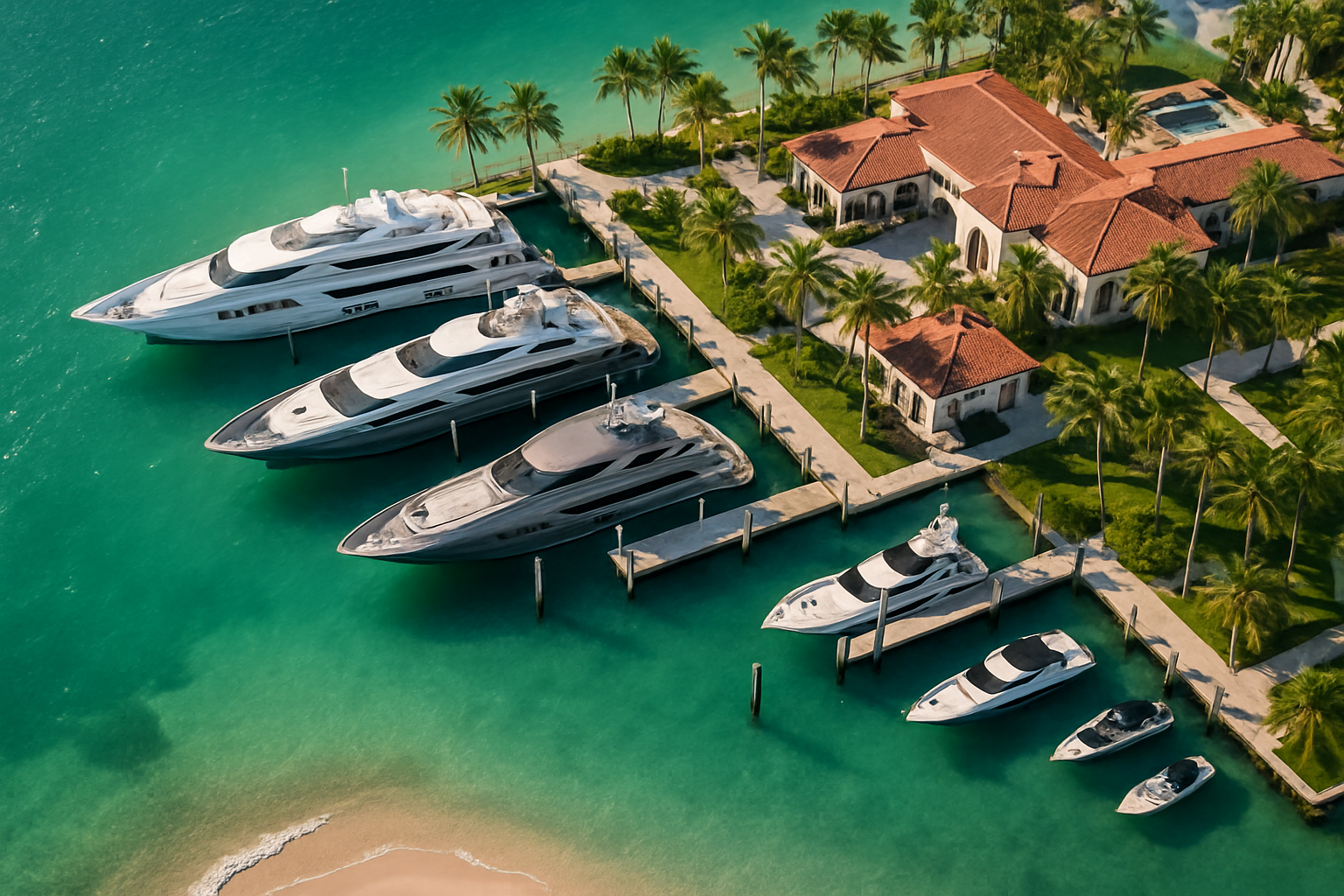 Fisher island marina in Miami
