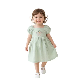 Robe Fille “Mint Flowers”