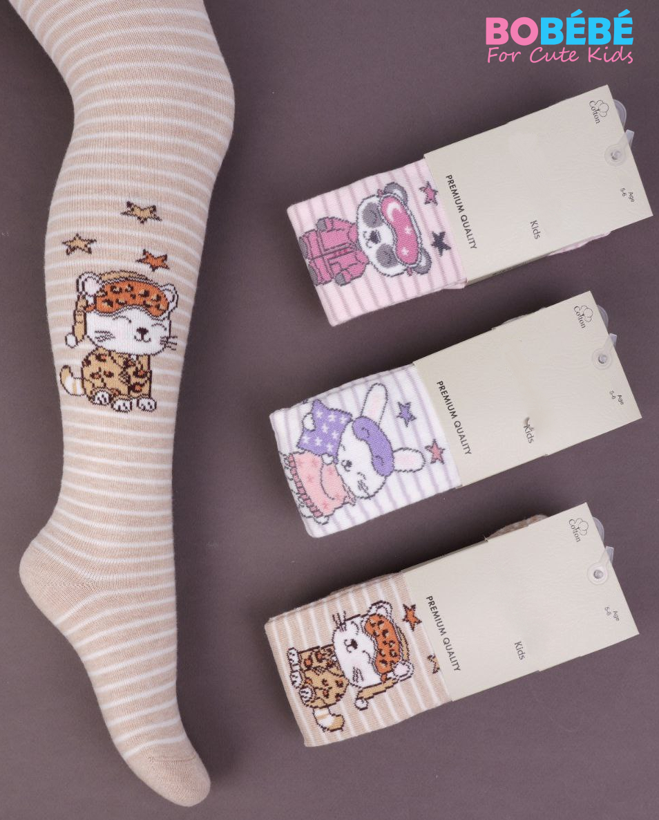 Lot de 3 collants fille imprimés (Premium Quality)