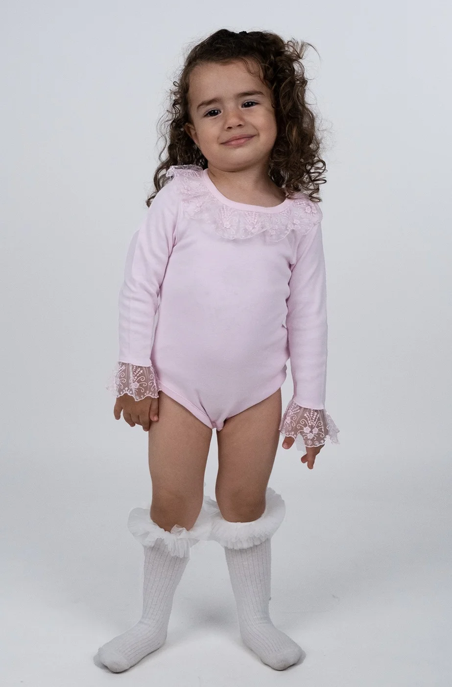 Body Fille Élégance Dentelle – Manches Longues