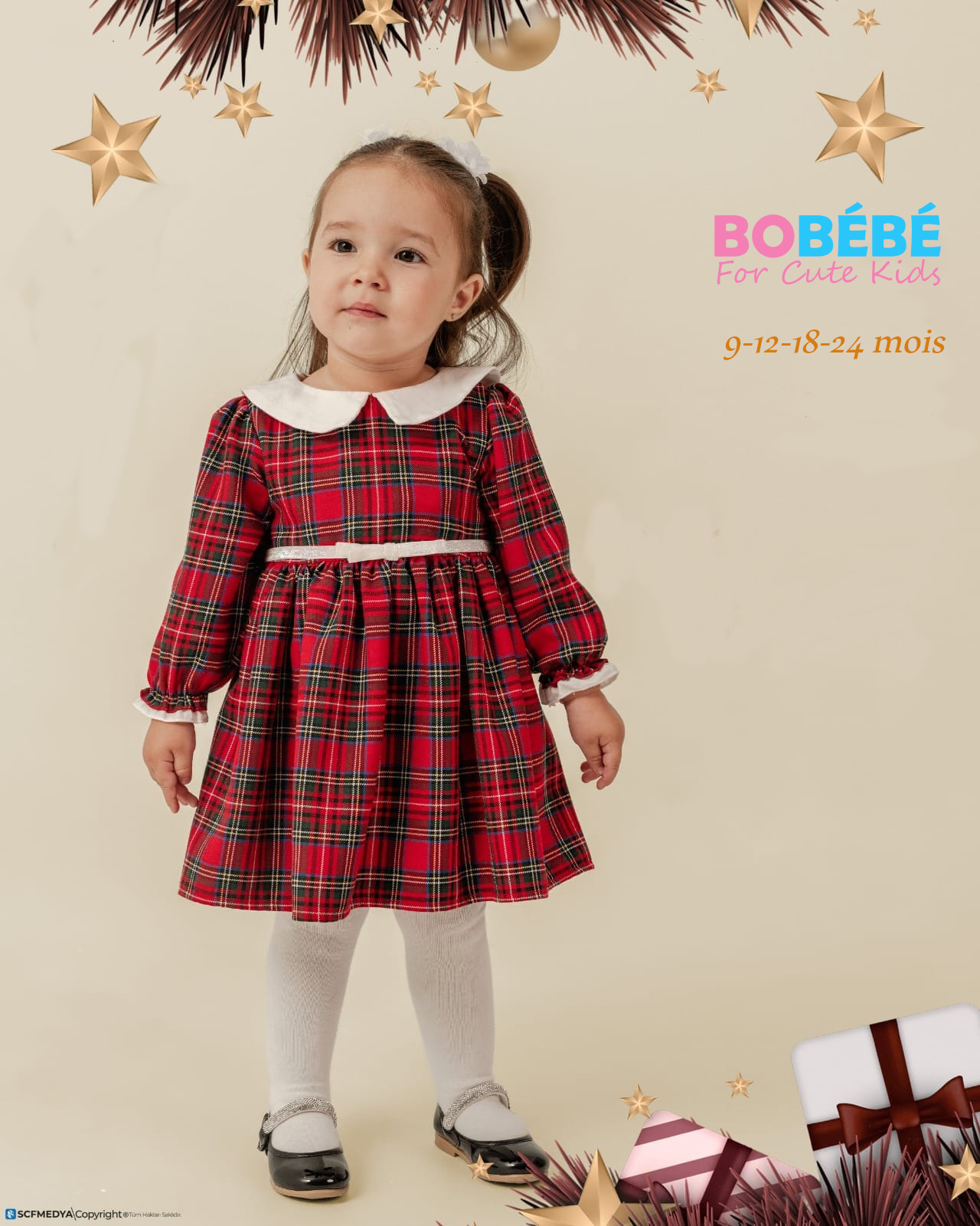 Robe Bébé Fille à Carreaux – Style Classique Élégant