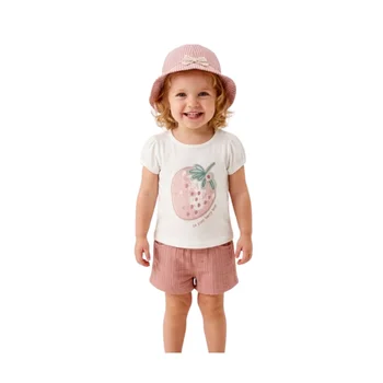 Ensemble 9-24 Mois Fille “Fraise Rose”