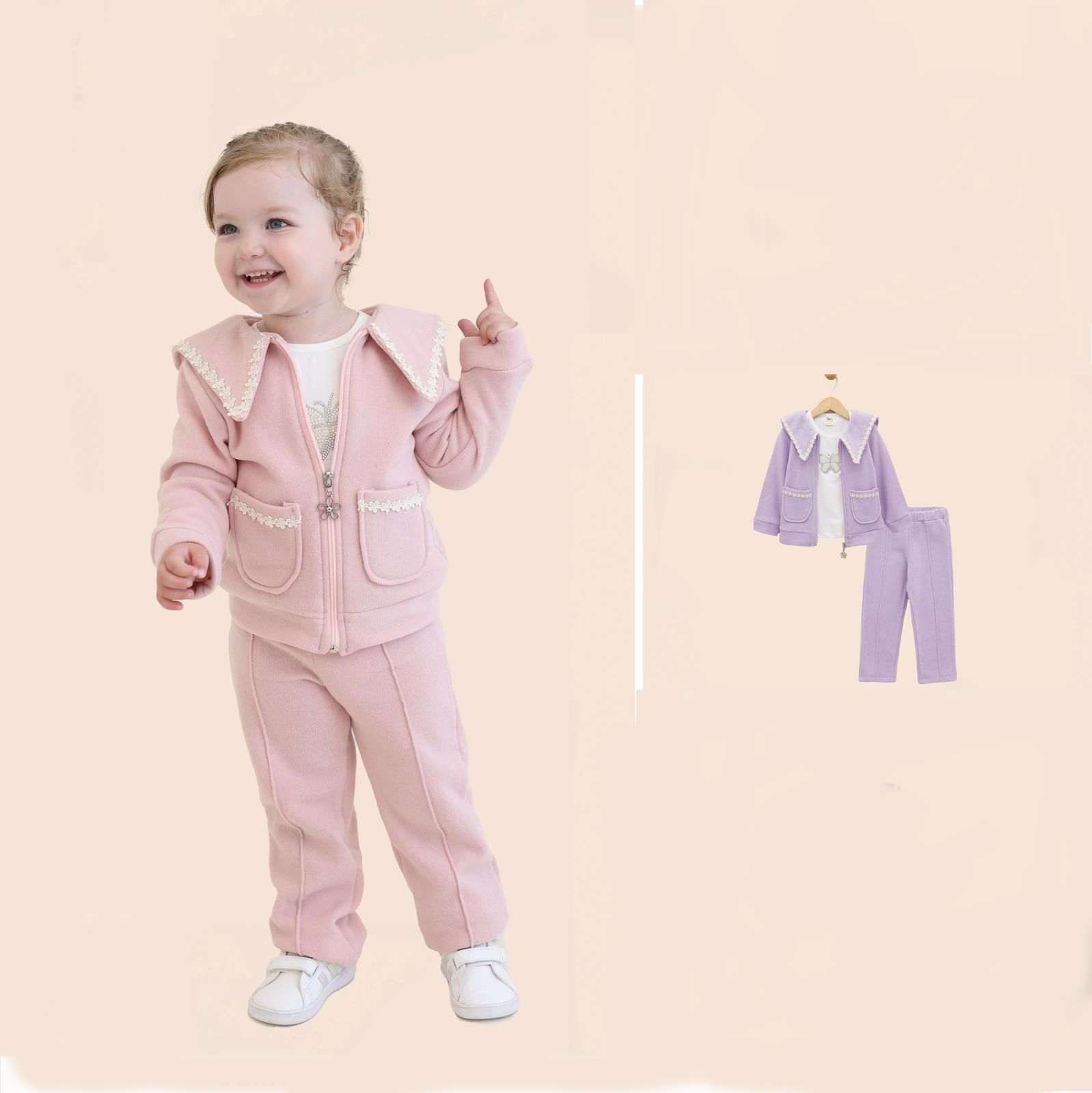 Ensemble Confort Bébé avec Col Brodé