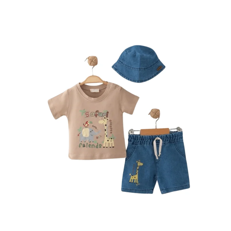 Mini Safari 3-18 Mois – Pack 3 Pièces Été Bébé Garçon