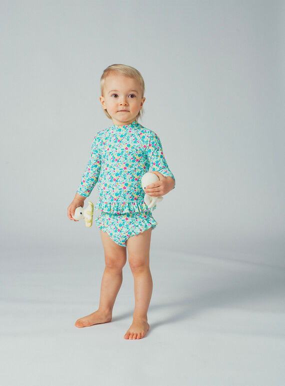 Maillot de bain blanc pour bébé fille
