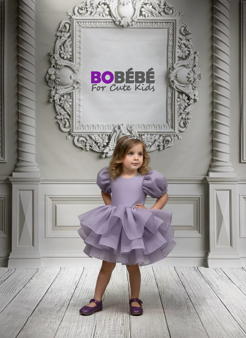 Robe Princesse Lilas pour Fille – Élégance & Douceur