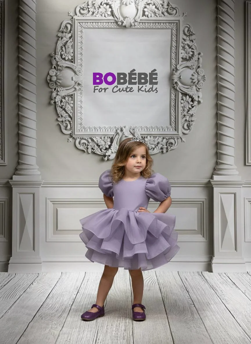 Robe Princesse Lilas pour Fille – Élégance & Douceur