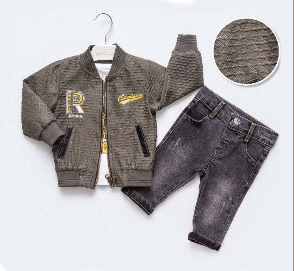 Ensemble Garçon Casual Chic – Veste Matelassée & Jean
