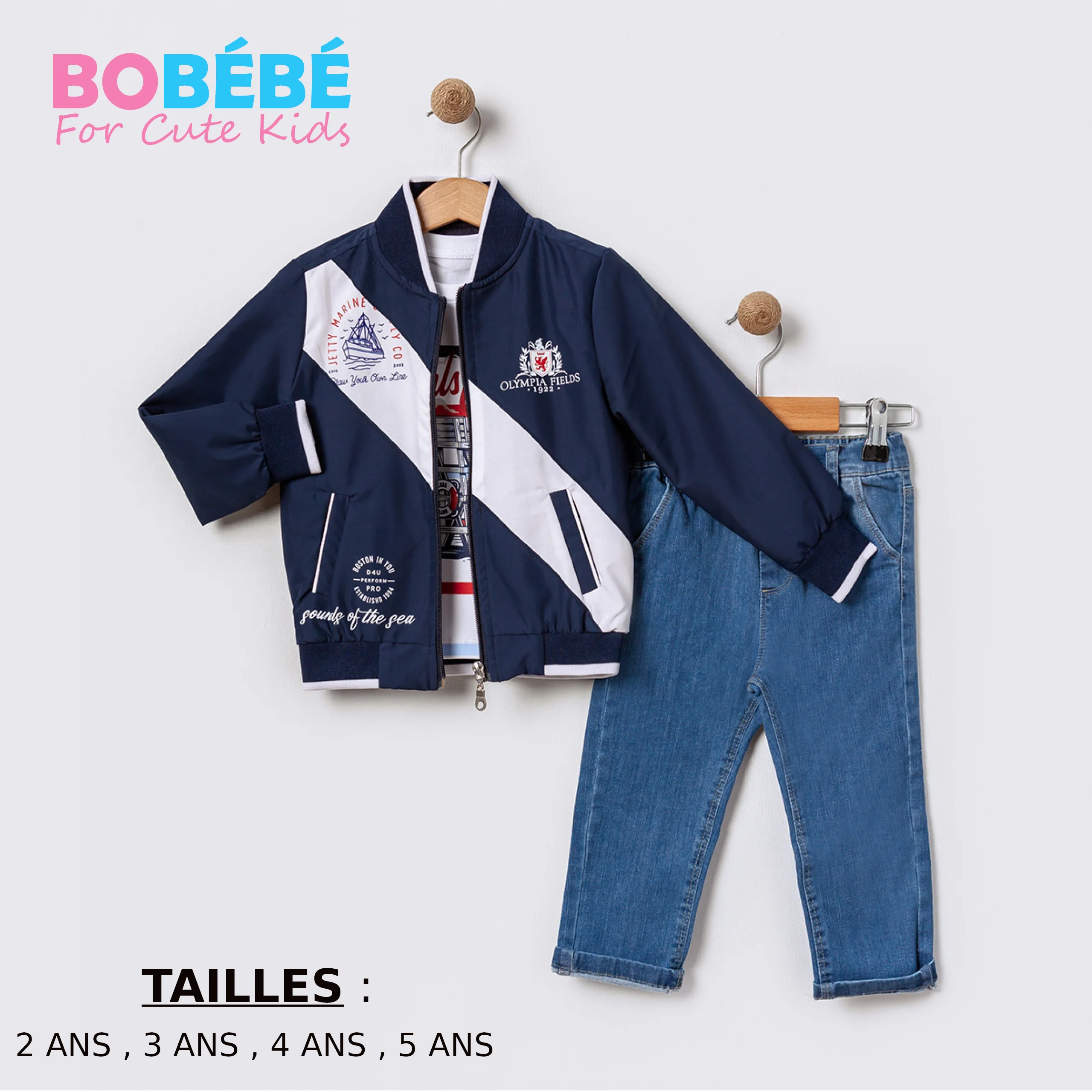 Ensemble Chic Marin – 3 Pièces Garçon