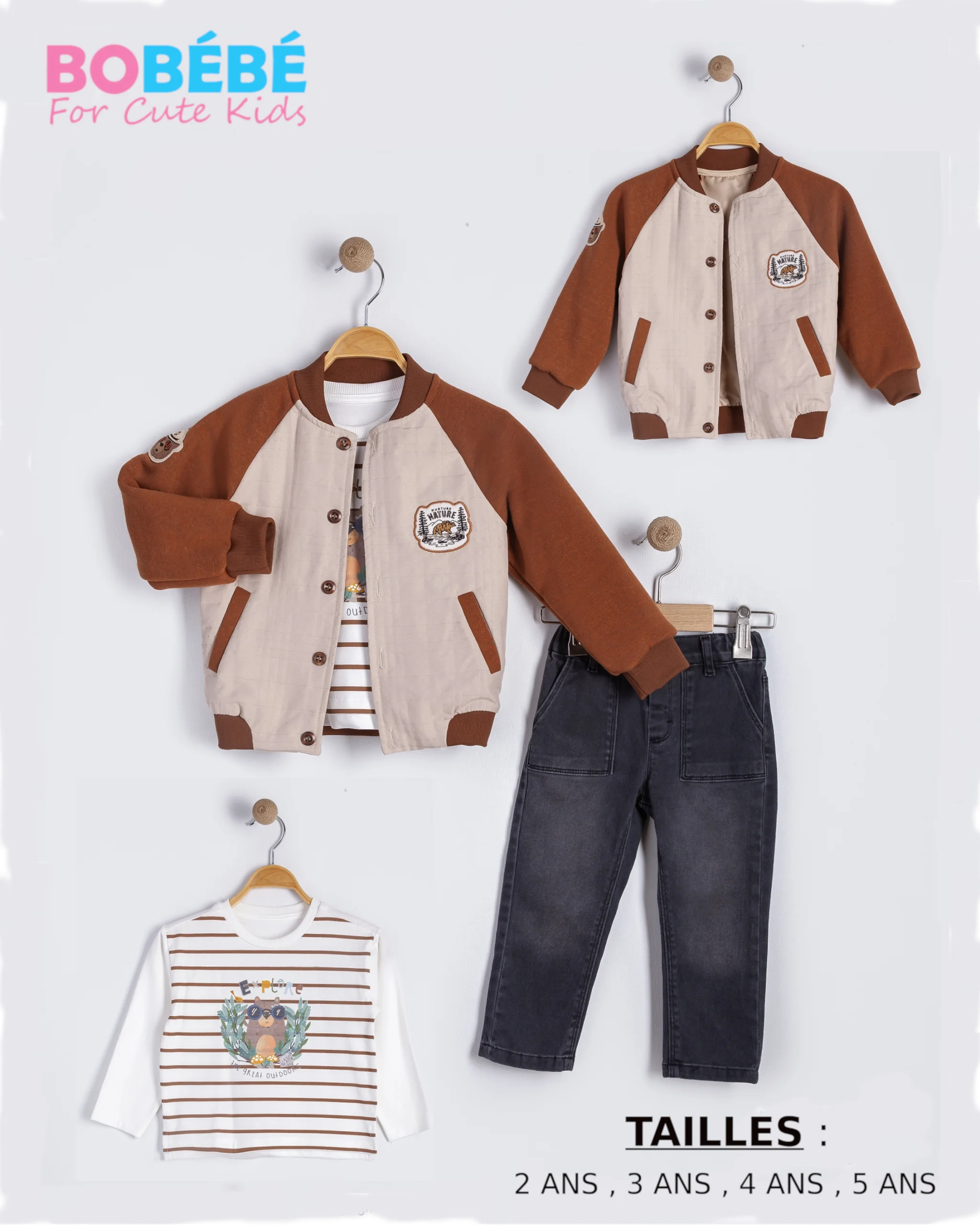 Ensemble Sport Chic Garçon – 3 Pièces