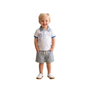 Ensemble 9-24 Mois Garçon “Polo Marin”